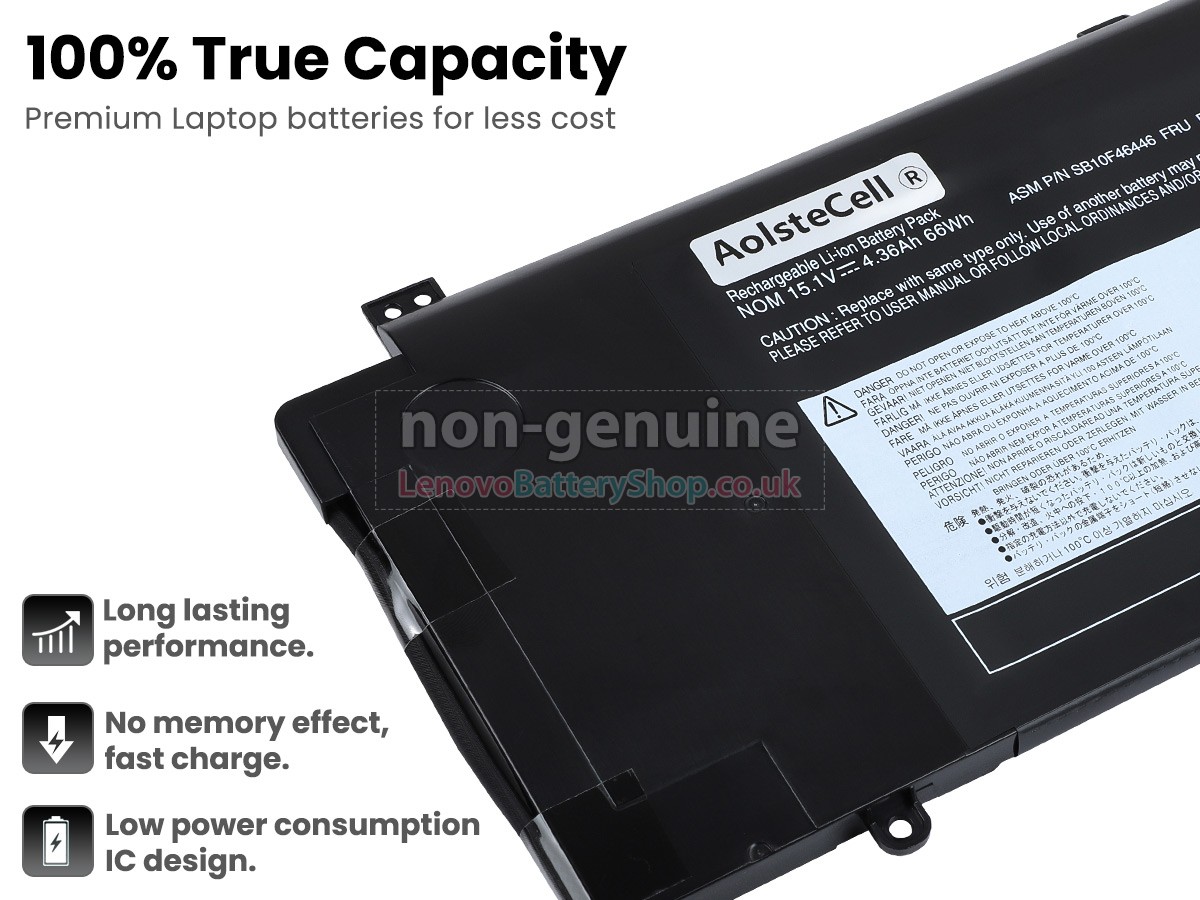 Replacement battery for Lenovo ThinkPad YOGA 15