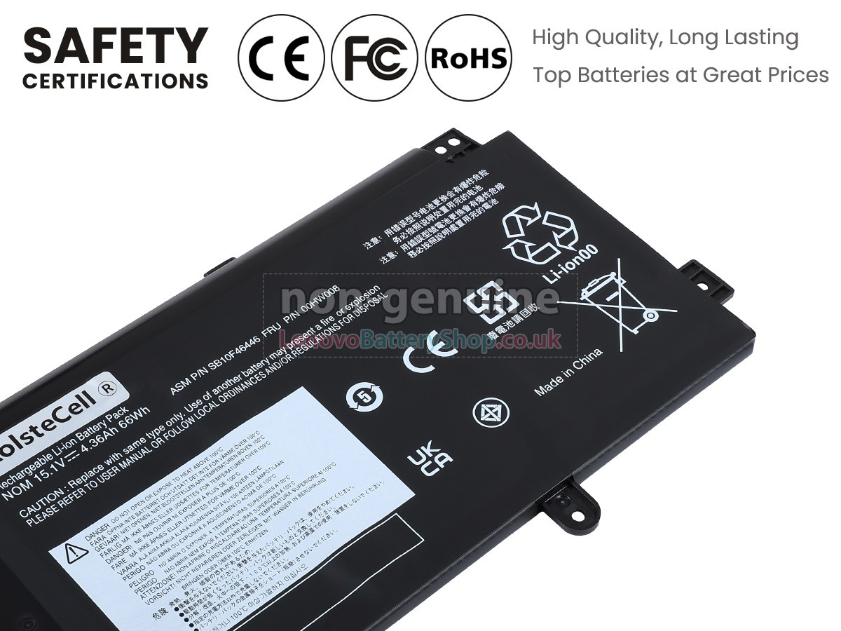 Replacement battery for Lenovo ThinkPad YOGA 15