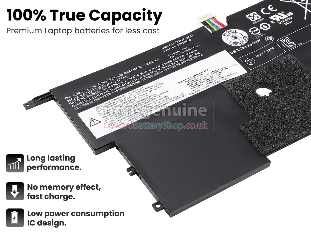 Replacement battery for Lenovo ThinkPad X1 CARBON (3RD GEN)-20BS003T++