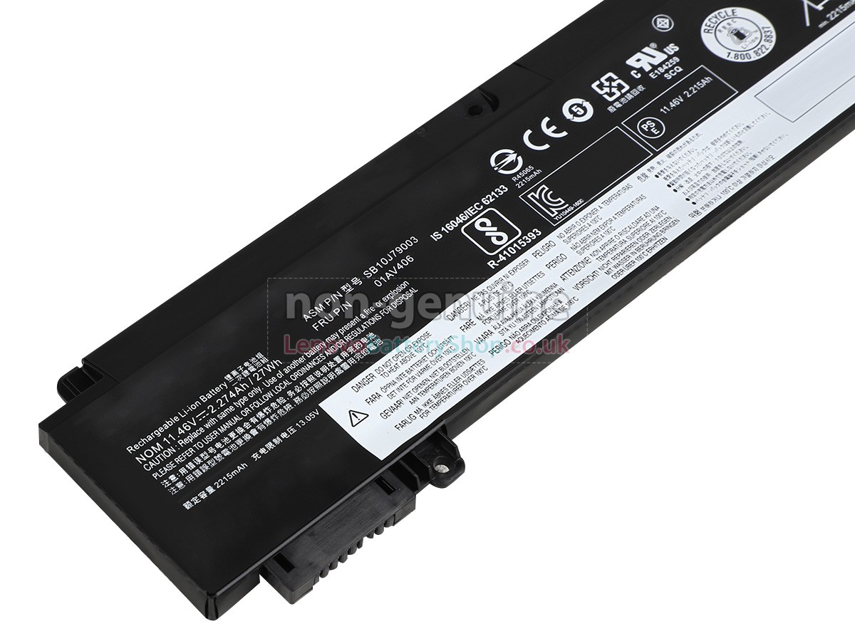 Replacement battery for Lenovo ThinkPad T460S 20F9004FUS