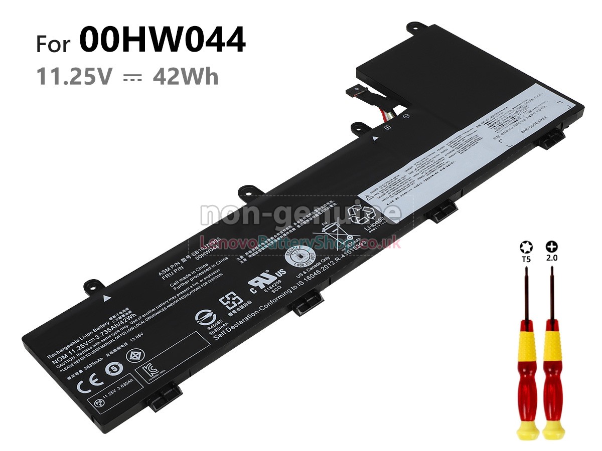 Replacement battery for Lenovo SB10J78992