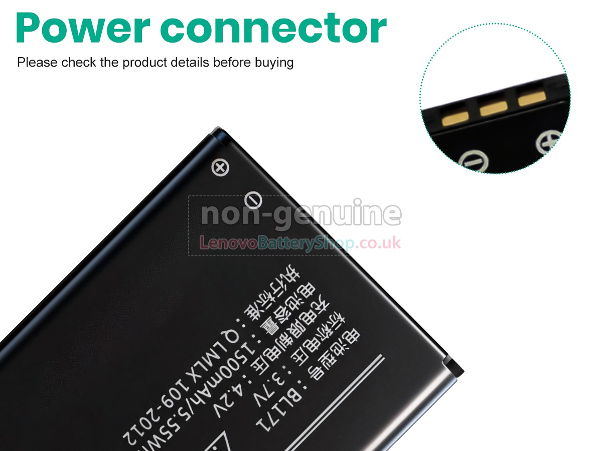 Replacement battery for Lenovo A60