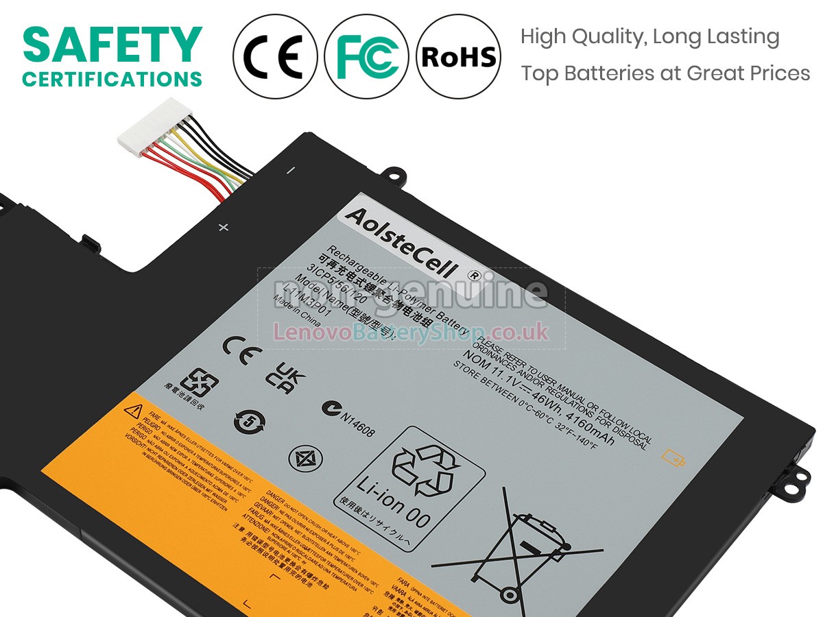 Replacement battery for Lenovo L11M3P01