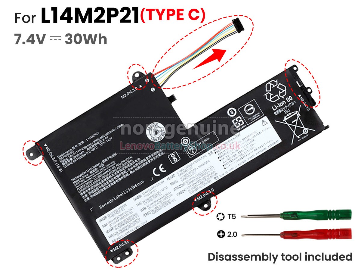 Replacement battery for Lenovo IdeaPad 320S-15ABR