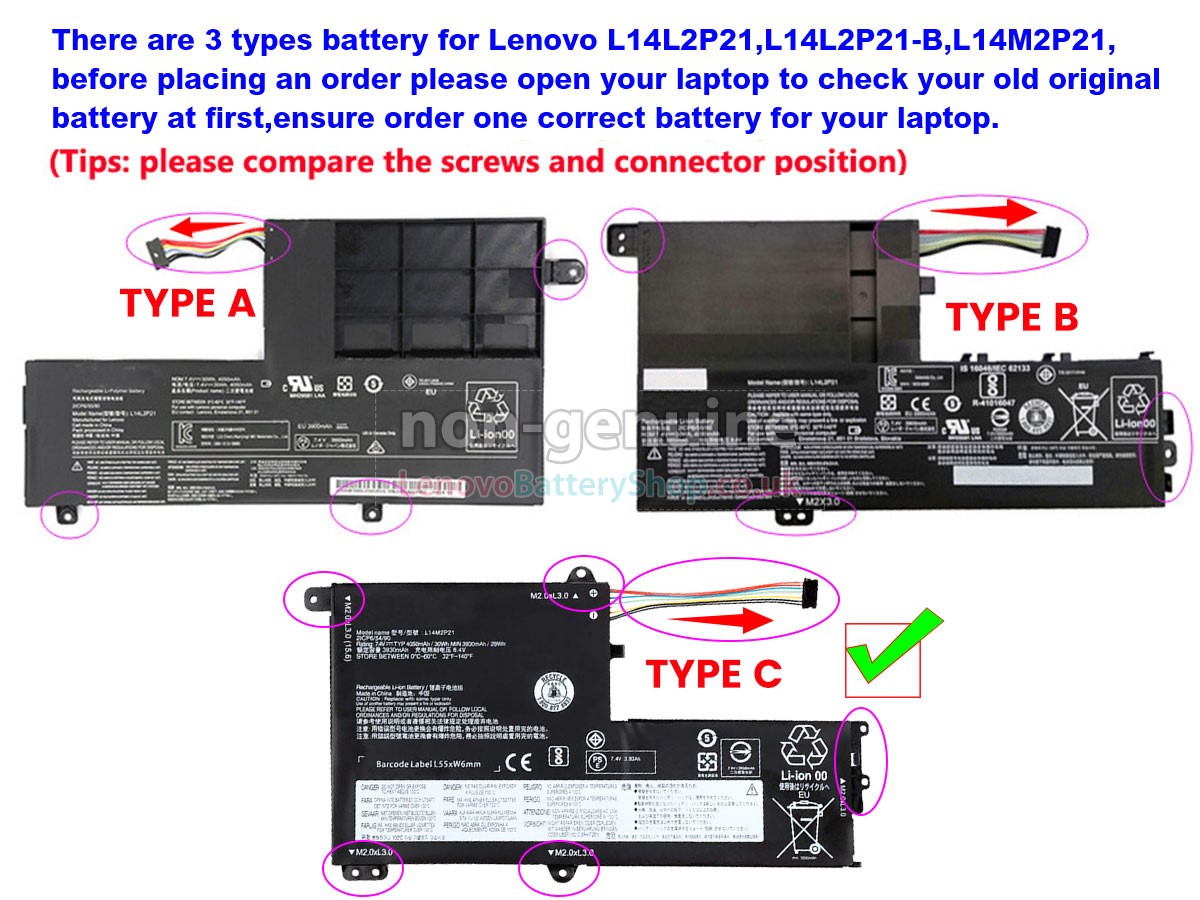 Replacement battery for Lenovo IdeaPad 330S-15IKB-81GC
