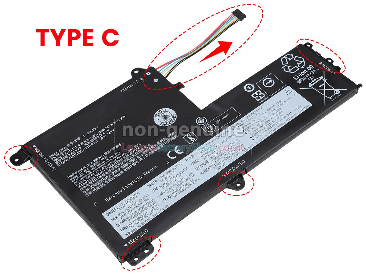 Replacement battery for Lenovo IdeaPad 330S-15ARR-81FB00EXMX