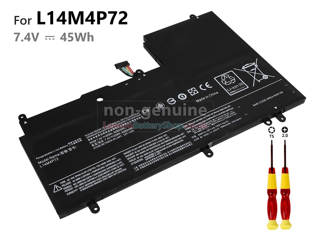 Replacement battery for Lenovo L14S4P72