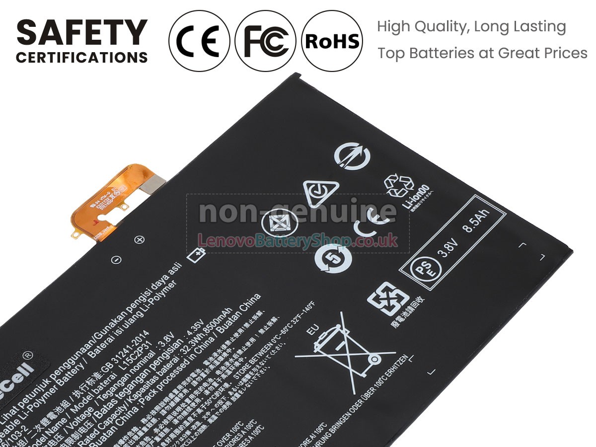 Replacement battery for Lenovo YOGA BOOK YB1-X91F