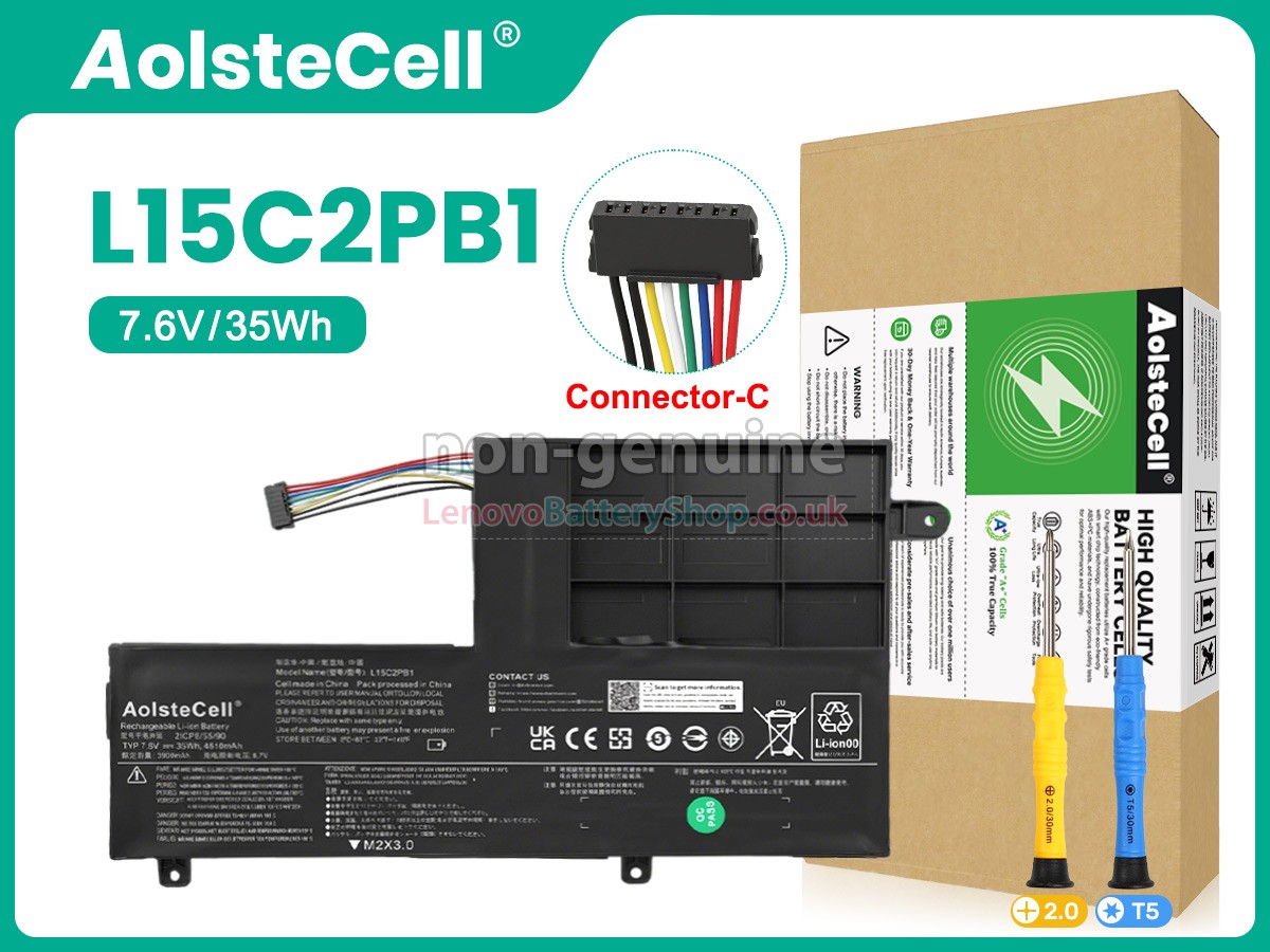 Replacement battery for Lenovo L15L2PB1(2ICP6/55/90)