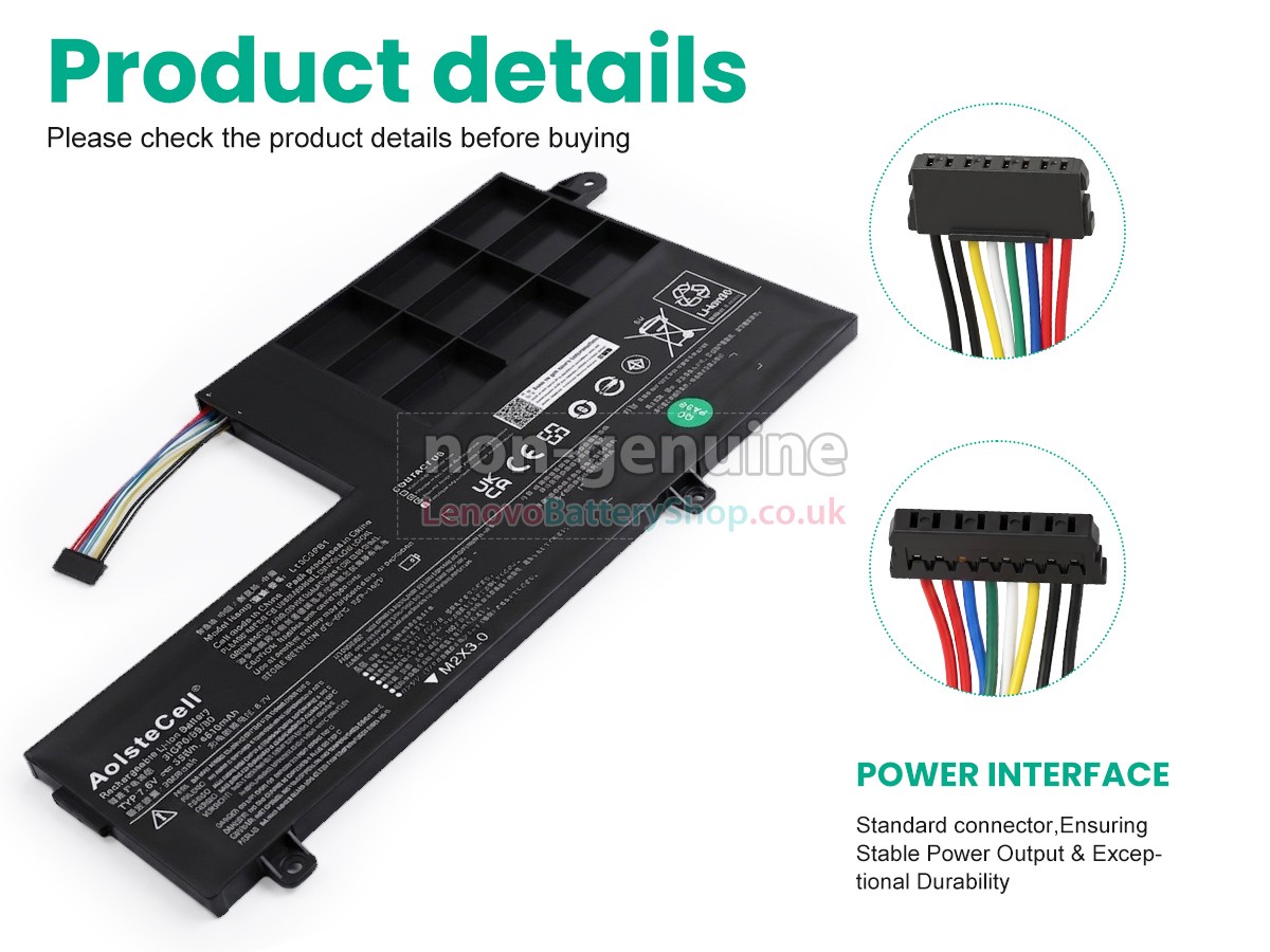Replacement battery for Lenovo L15L2PB1(2ICP6/55/90)