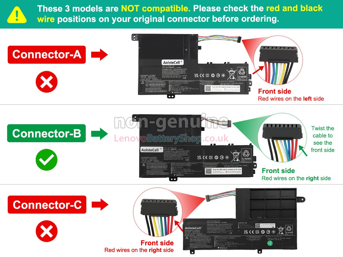 Replacement battery for Lenovo L15L2PB1(2ICP6/55/90)