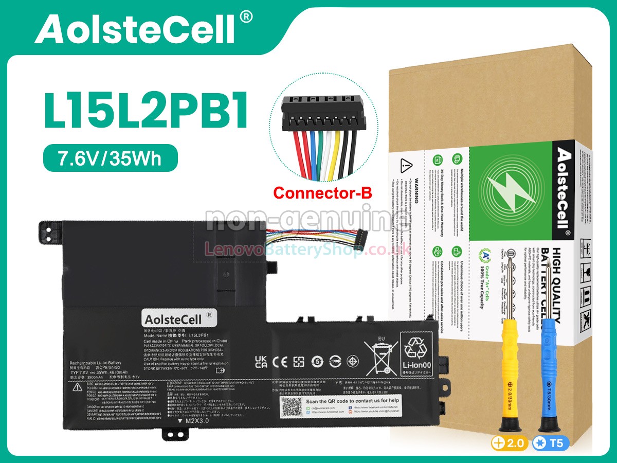 Replacement battery for Lenovo L15L2PB1(2ICP6/55/90)