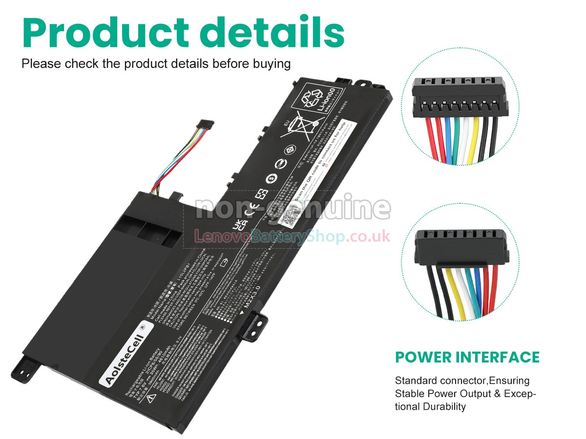 Replacement battery for Lenovo L15L2PB1(2ICP6/55/90)