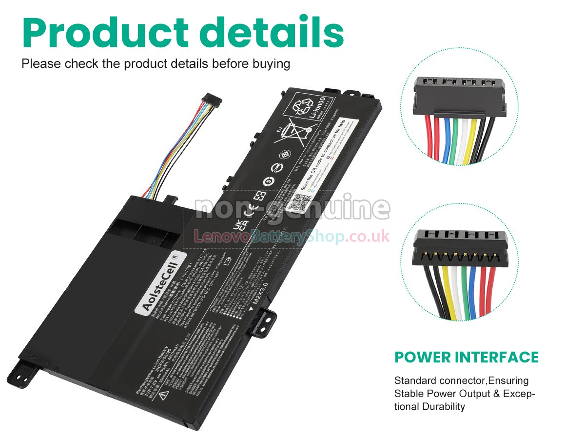 Replacement battery for Lenovo L15L2PB1(2ICP6/55/90)