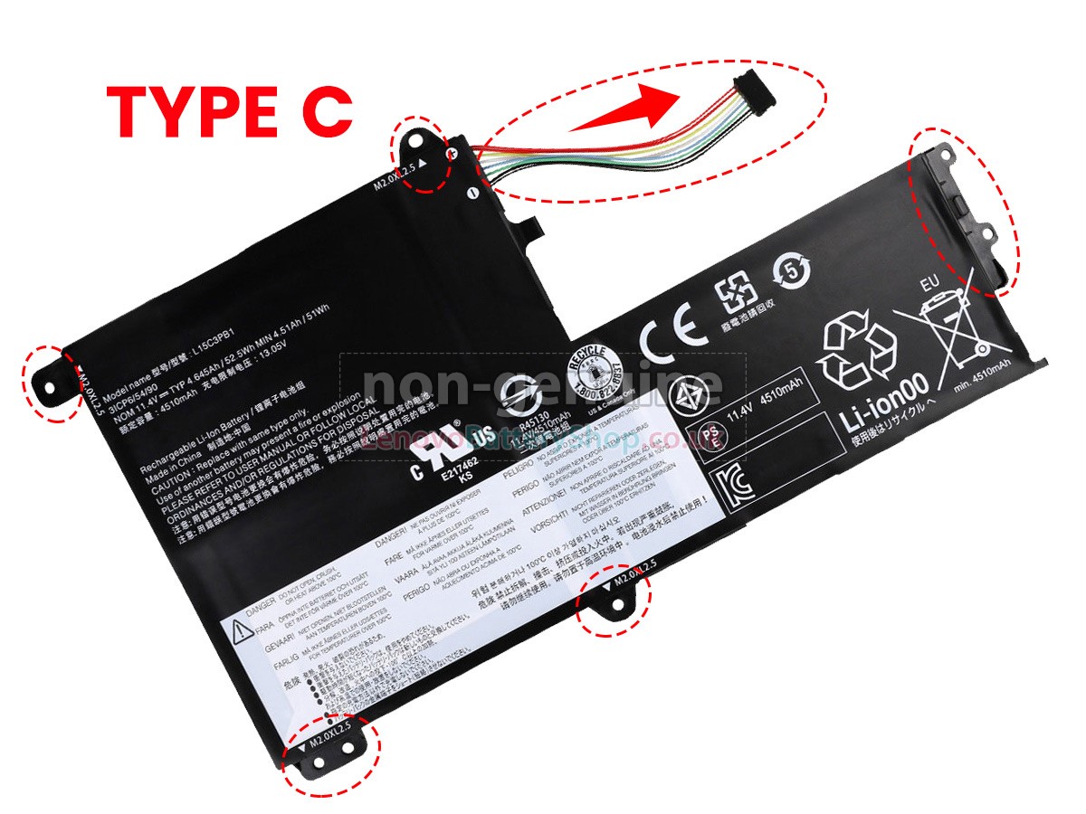 Replacement battery for Lenovo IdeaPad 330S-15ARR-81FB00D6RU