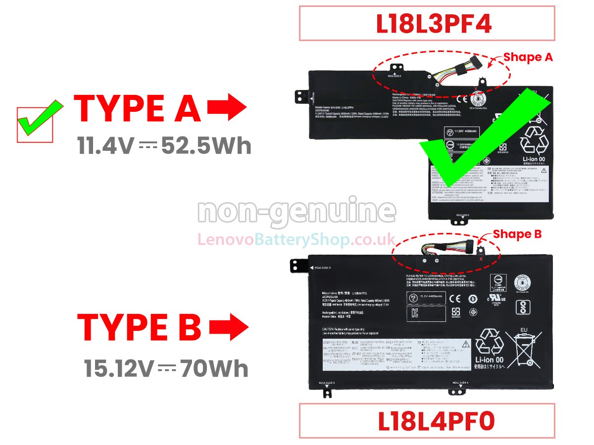 Replacement battery for Lenovo L18L3PF4(3ICP6/55/90)