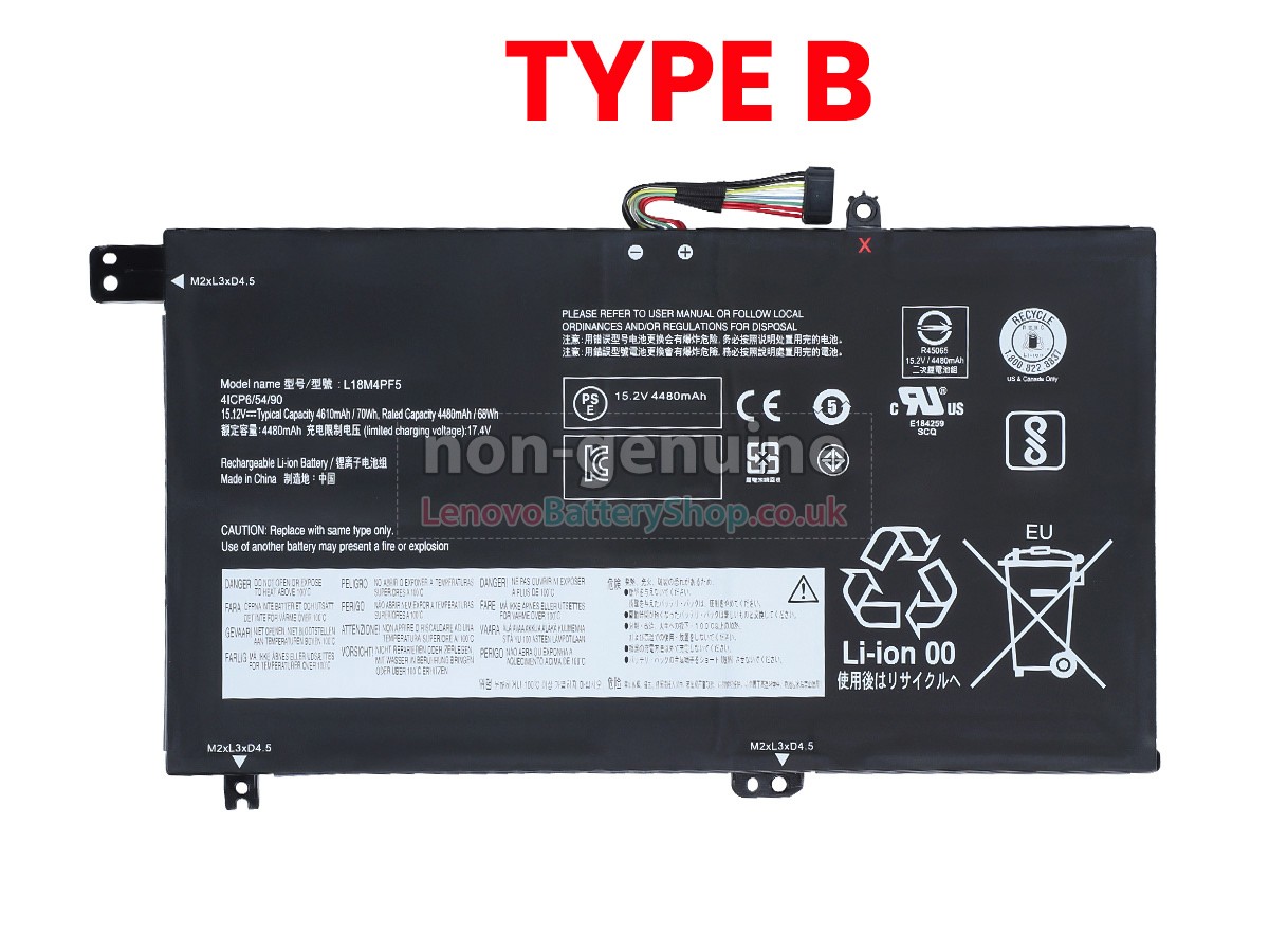Replacement battery for Lenovo L18L3PF4(3ICP6/55/90)