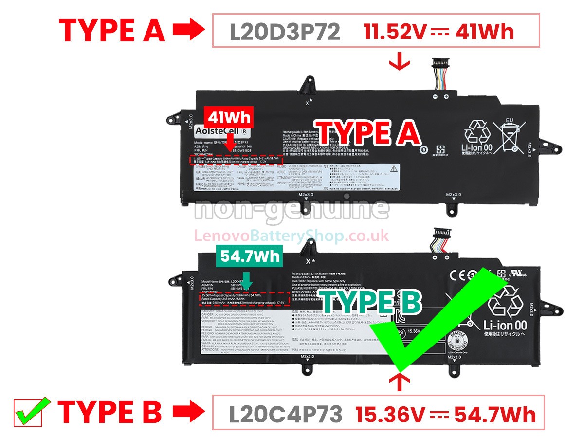 thumbnail image 2 of Pin Laptop Lenovo ThinkPad X13 Gen 3 / Gen 2 Model L20M4P73 [PIN HÃNG] | Shopee Việt Nam 2 of 12