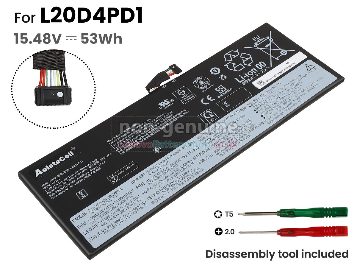 Replacement battery for Lenovo L20D4PD1