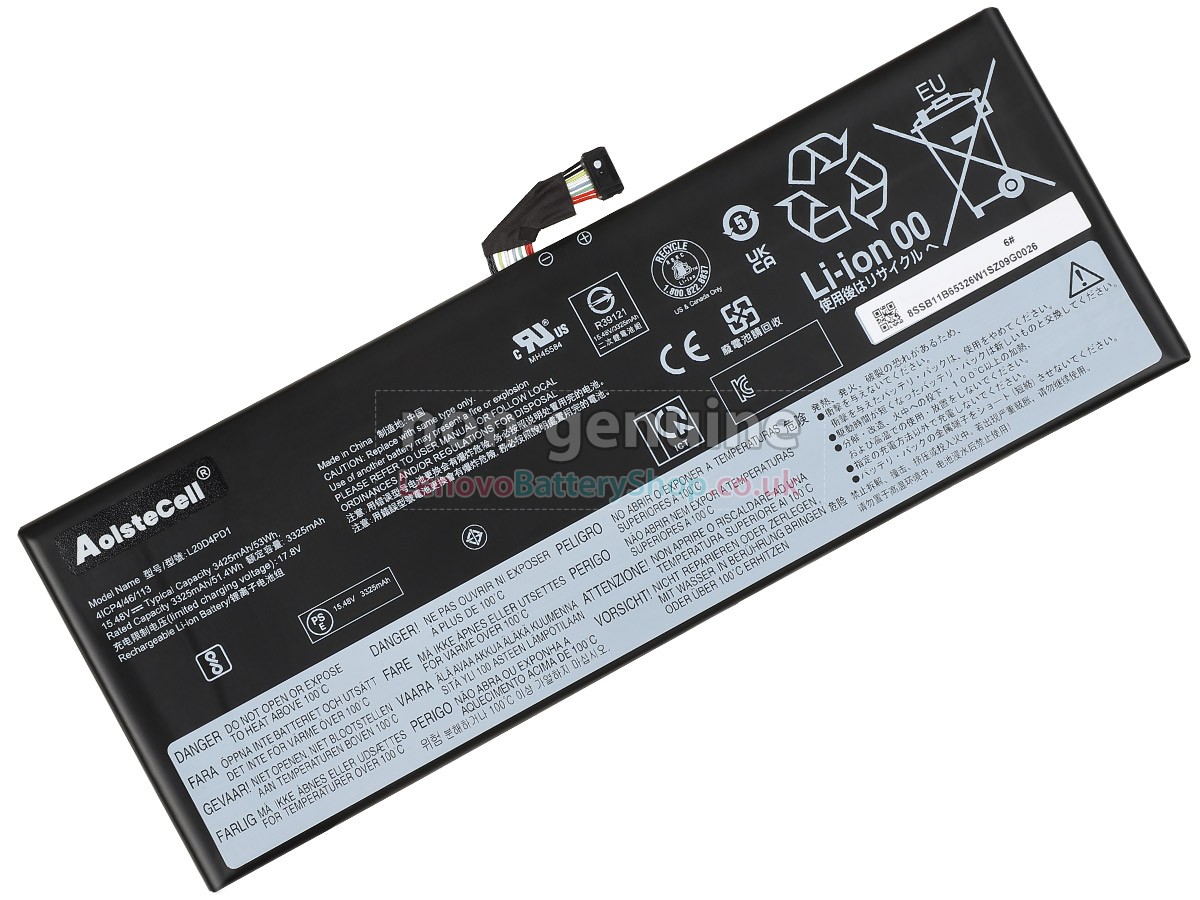 Replacement battery for Lenovo L20D4PD1