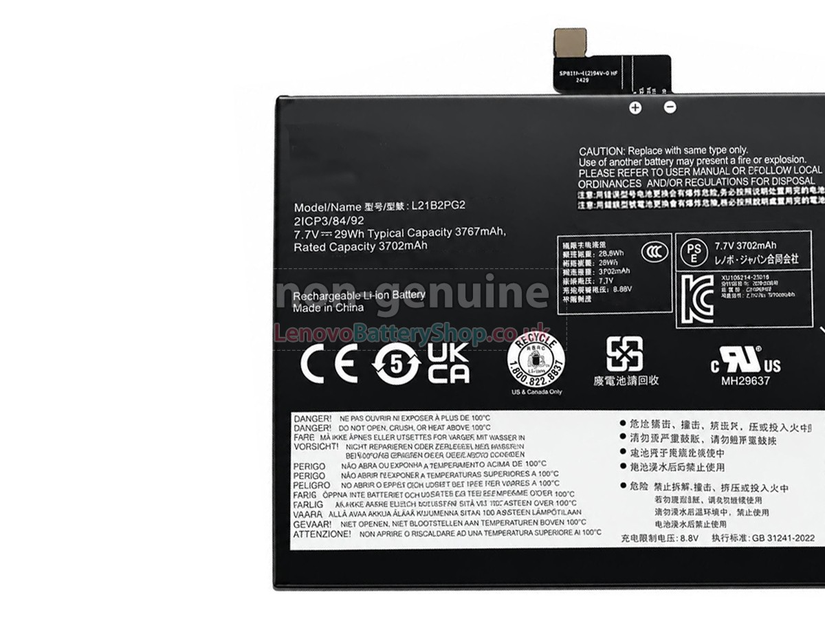 Replacement battery for Lenovo CHROME DUET EDU-83BT0000JP
