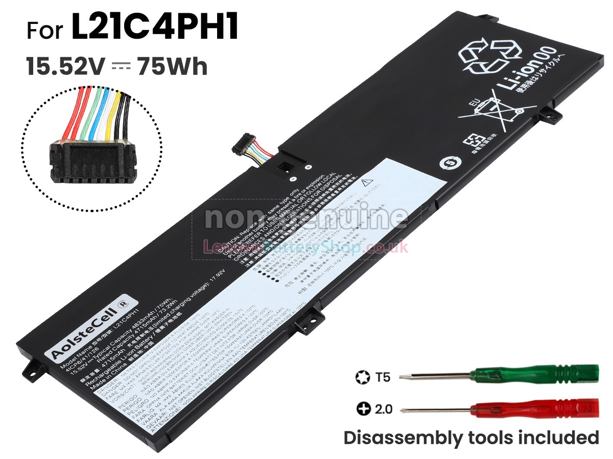 Replacement battery for Lenovo L21D4PH1