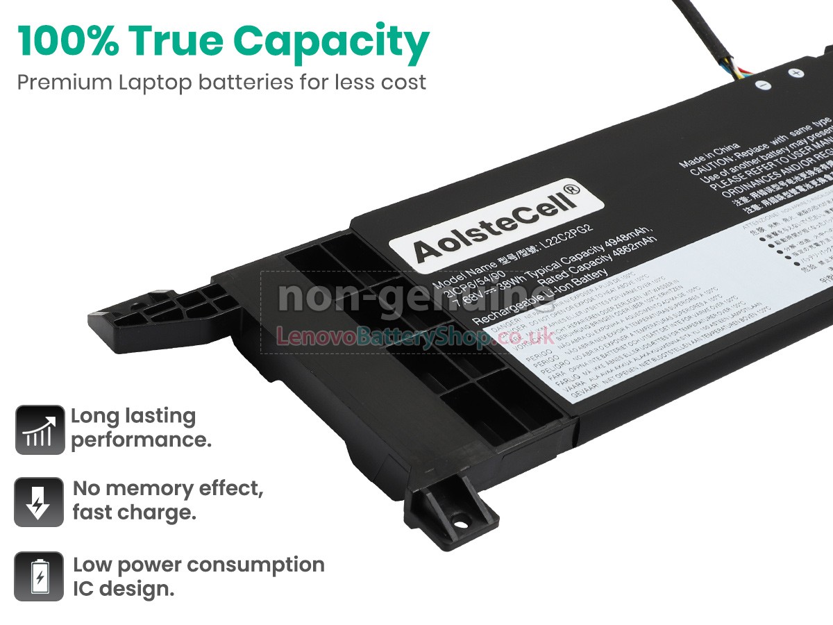 Replacement battery for Lenovo L22M2PG2