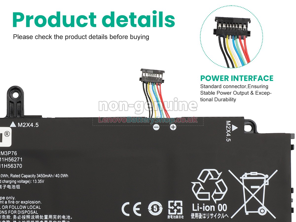 Replacement battery for Lenovo L22B3P76