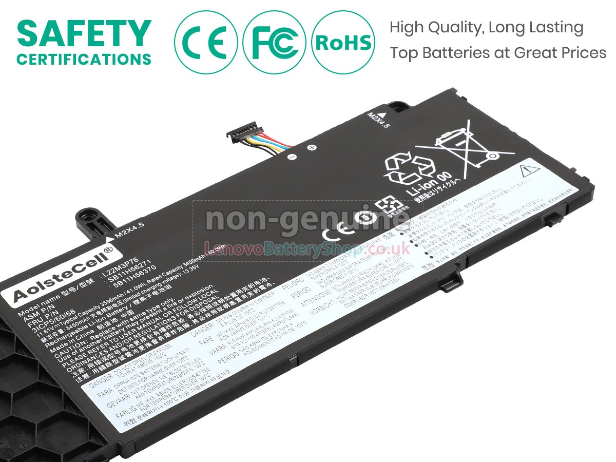 Replacement battery for Lenovo L22B3P76