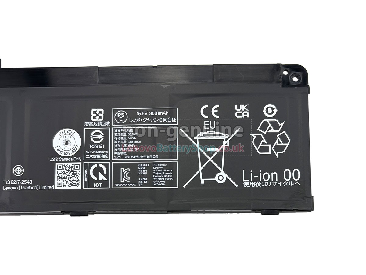 Replacement battery for Lenovo 5B11M90127