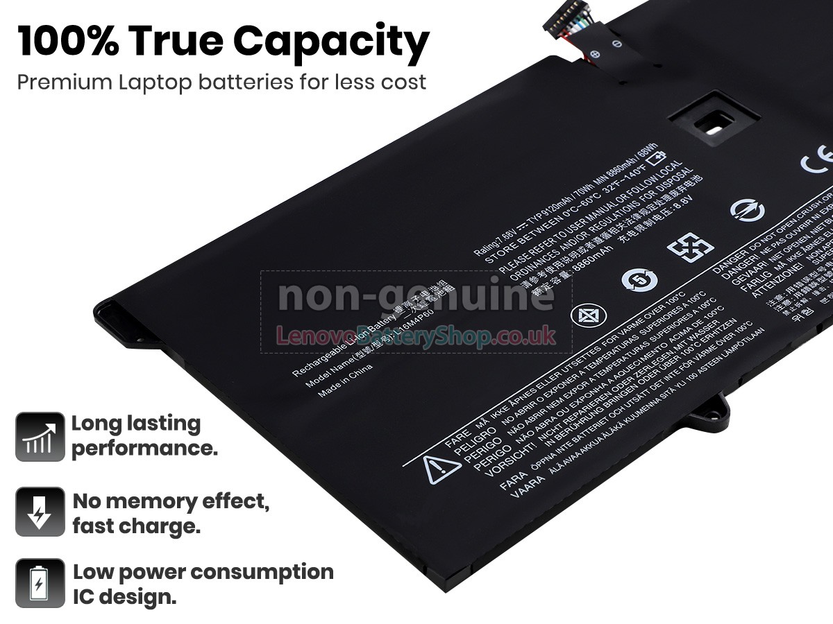 Replacement battery for Lenovo YOGA 920-13IKB-80Y70057GE