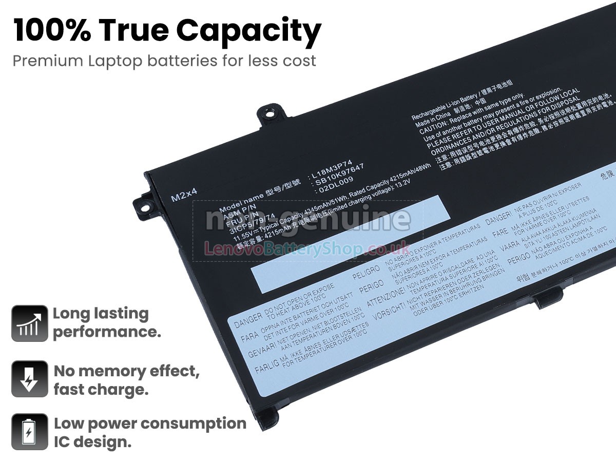 Genuine Lenovo L18C3P72 Battery 49Wh For ThinkPad T490 & T14 – Used But In Great Condition