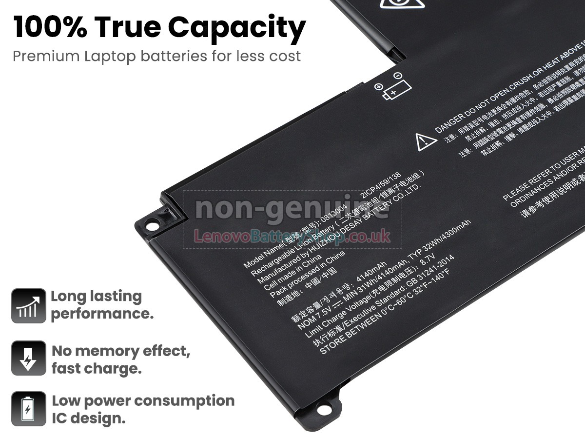 Replacement battery for Lenovo IdeaPad 110S-11IBR-80WG